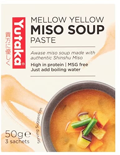 Yutaka Mellow Yellow Miso Soup Paste 50g | Mild & Naturally Fermented | Sweet, Balanced Umami | Ideal for Soups, Sauces, Dressings & Marinades | Vegan-Friendly