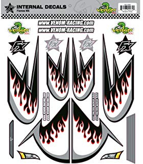 Aufkleber HOT Rod Flames schwarz Venom Racing Internal Graphics - Anwendungsbereich: Modellbau; Farbe: schwarz