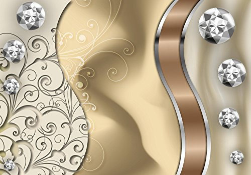 wandmotiv24 Fototapete elegante Diamanten abstrakt, XXL 400 x 280 cm - 8 Teile, Wanddeko, Wandbild, Wandtapete, Edelsteine M0528