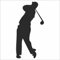 INDIGOS UG Aufkleber - Autoaufkleber - JDM - Die Cut - Golfer Decal Truck Bumper Window Vinyl - Folie Sticker - schwarz - 73mm x149mm