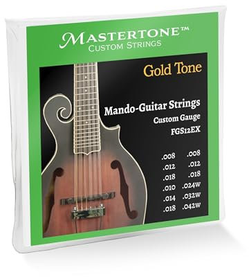 Goldtone FGS12EX - Juego de cuerdas para mandolina 12 cuerdas