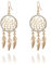 Ouran Unisex Damen - Gold and Silver Plated dangle earring Rund Farblos zirkonia