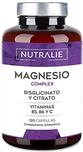 Citrato de Magnesio 1545mg + Magnesio Bisglicinato 600mg - Reduce Cansancio y Fatiga, Alivia Dolor Articulaciones y Músculos - Magnesium Alta Biodisponibilidad |120 Cápsulas Nutralie