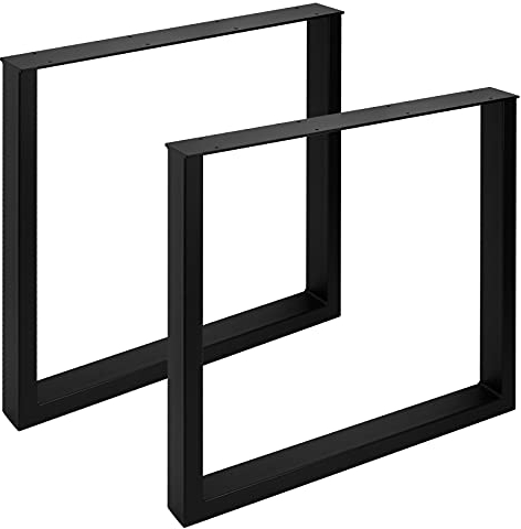 SOTECH 1 Paar Tischgestelle TAB Stahl schwarz matt Profil 80 x 40 mm Höhe: 720 mm Tiefe 800 mm Tischkufen Industriedesign Tischuntergestell Tischkufe Kufengestell