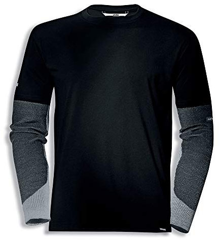 Uvex Cut Quatroflex Herren-Arbeitsshirt - Schwarzes Männer-T-Shirt - Ärmel mit Schnittschutz-Stufe 5 M