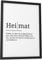 Papierschmiede® Definition: Heimat, DIN A4 fertig gerahmt (Rahmen: Material und Farbe wählbar), Wandbild für Wohnzimmer, Schlafzimmer, Küche, Esszimmer, Poster Geschenk Wanddeko aufhängefertig