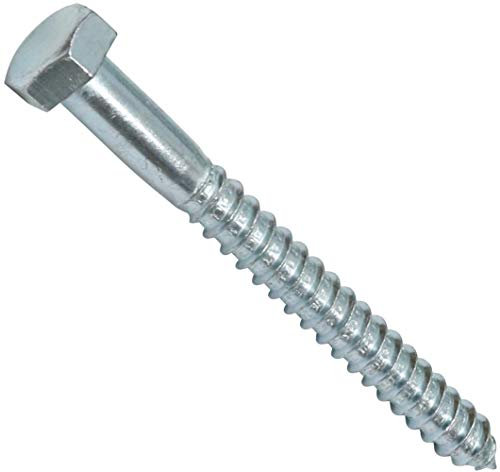 AERZETIX - C44611 - Lot de 10 - Tirefond/vis à bois M12x120mm - à tête hexagonale 6 pans - DIN571 - en acier-zingué - assemblage fixation charpente ossature contreplaqués agglomérés