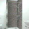 DRUCK-EXPERT Premium Duschrückwand 0,4 mm selbstklebendes Hart-PVC, Größe:2 x B 103 x H 240 cm Hochformat, Muster:Naturstein grau
