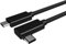 Cuxnoo Câble vidéo USB C à C à angle droit 1 M, câble de moniteur 4K USB Type C prenant en charge la charge rapide 100 W et la synchronisation des données 10 Gbit/s