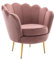Vente-unique Pascal MORABITO - Fauteuil Coquillage en Velours Rose Dandelion de Pascal Morabito