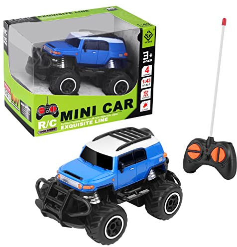 OSDUE Kinder Spielzeugauto, Ferngesteuertes Auto ab 2 3 4 5 Jahre, 27MHz Rc Auto Spielzeug, Rennwagen mit Fernbedienung, Geburtstags Geschenk für Weihnachten, Geburtstag (Blau)