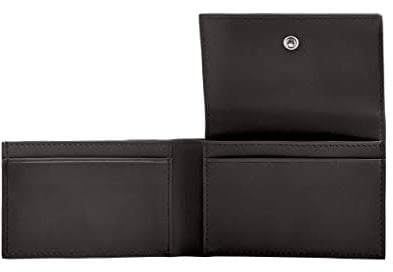 NAVA DESIGN - Portafoglio e Porta Carte di Credito con 5 Tasche per CC e Documenti, Due Scomparti per Banconote, Portamonete Chiuso con Zip e Schermatura RFID, Colore Caffè - Dimensioni 8 x 10 cm