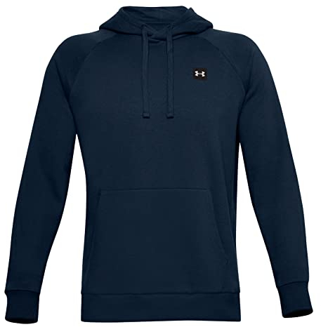 Under Armour Herren Kapuzenpullover Kapuzensweatshirt Rival Fleece Hoodie, Farbe:Navy, Größe:L, Artikel:-408 Navy