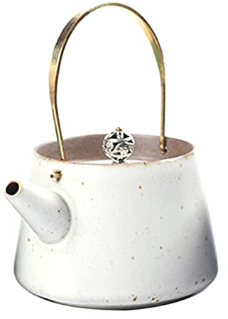 Tetera de cerámica retro con , cerámica para el hogar, estilo japonés, para oficina B