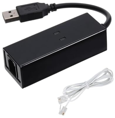USB 2.0 56K Fax Modem 56K Externes Modem USB 56K Externes DFÜ-Up-Sprachfax-Datenmodem passend für Win7 Win8 Win10 XP USB2.0 56K externes Modem