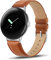 Tuocal Lederarmband Kompatibel mit Google Pixel Watch/Google Pixel Watch 2 Leder Armband, Weiches Echtes Lederband Ersatzarmband für Google Pixel Watch/Watch 2, Braun