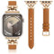 Tuocal Leder Armband Kompatibel mit Apple Watch Armband 42mm(Series 10) 41mm 40mm 38mm, Weiches Echtes Lederarmband für iWatch Series 10 9 8 7 6 5 4 3 2 1 SE Herren Damen, Braun/Rosegold