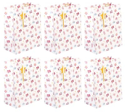 Clairefontaine 32469-2Cpack - Packung 6 Geschenktasche - Tüte Excellia, Format L (26,5x14x33 cm), 210g, geeignet für Geschenke, Magie - Rosa und Blau, 1 Pack