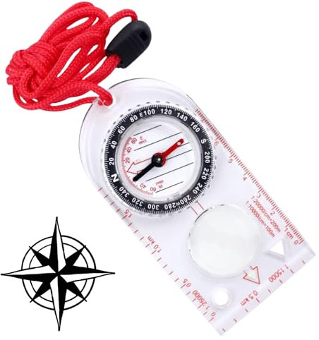 1 Pcs Compass Hiking Hiking Compass Orienteering Compass Sextant Avigation Tool,Adjustable Declination for Mountaineering Expedition Map Reading, Navigation Orienteering and Survival