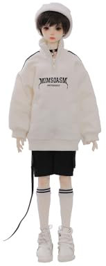 Oueneifs 1/4 Kaka BJD Puppe Fullset E mit weißen Casual Street Sport Hoodies Harz Spielzeug für 15+ Jahre alt