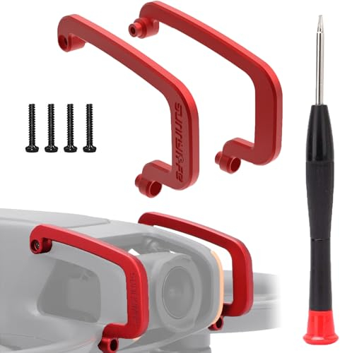 MotuTech Stoßstange für DJI Avata 2 Bumper Metall Schutz Schützt das Objektiv und das Gimbal Anti-Schock Anti-Kollision Zubehör CNC-Aluminiumlegierung (Rot)