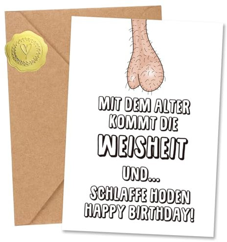 Sugeru®Lustige Geburtstagskarte – Kostenlose Aufkleber und Umschläge – Lustige Geschenke für Männer – Geburtstagskarte Mann Lustig – Geschenk Ehemann Geburtstag – Grußkarten für Freund,Bruder