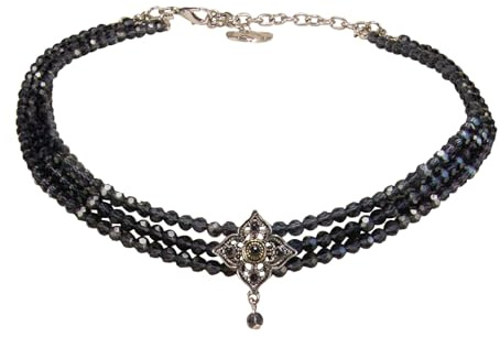 Alpenflüstern Trachten-Perlen-Kropfkette Louisa - nostalgische Trachtenkette, eleganter Damen-Trachtenschmuck, Dirndlkette (in traditionellen Farben) DHK342