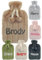 Personalised Hot Water Bottle with Soft Faux Fur Cover + Pom Poms Gift for Cozy Nights Pain Relief for Back Neck and Shoulders Great Gift 2 Liter (Mocha)