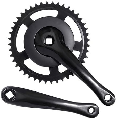 GAOINTELL 44-Zahn Kurbelgarnitur Und Kettenblatt Set. Single Speed Kurbelgarnitur Mit Kettenblatt. Kurbel Und Kettenblatt Set Für Effizientes Treten
