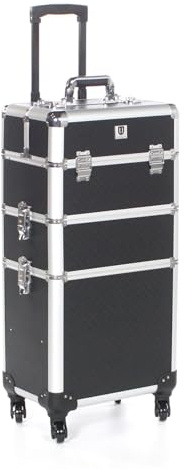 Urbanity Mobile Beauty Trolley on Wheels Portable Hairdressing Case Beauty Box