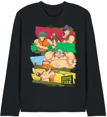 South Park Anime Mens Long Sleeve T Shirt, Black, X-Large