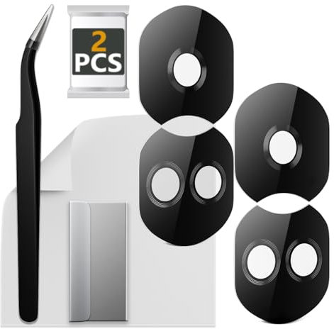 ExtKry 2 Pack Cristal Cámara para Honor 90 Lite CRT-NX1 Lente Camara Trasera Original Reemplazo de Vidrio + Kit de Reparación