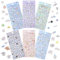 Cosmeria 3D Puffy Stickers Set Für Kinder, 6 Blätter Mit Niedlichen Designs, Ideal Für Bastelprojekte Und Geschenkverpackungen, Hochwertige PVC Aufkleber