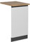 Vicco Panel Frontal del lavavajillas R-Line, Blanco, 45 cm, ET Roble
