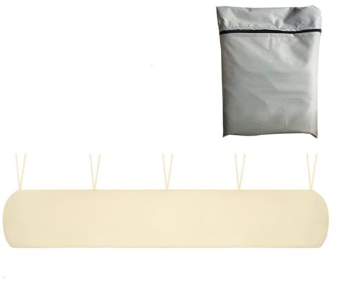 Copertura impermeabile a baldacchino – 6 m – tenda mobile – mezza cassetta – tenda autoportante – protezione esterna – beige – durevole e resistente alle intemperie – confezione da 2