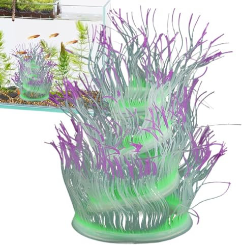Jubilofex Aquarium Deko - Aquariumdekorationen Für Fischbecken | Realistische Weiche Natürliche Nachleuchtende Deko Für Innenräume Familie Freunde Kollegen