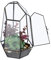 Relaxdays Terrario Plantas, Cristal y Cobre, Casa Decorativa Vidrio para Cactus y Musgo, Terrarium para Ventana, Negro, 20% 80%, 26x18x15 cm