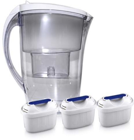 FilterLogic FLJ402 Water Filter Jug | Includes 3 x FilterLogic Compatible Brita Maxtra Cartridges