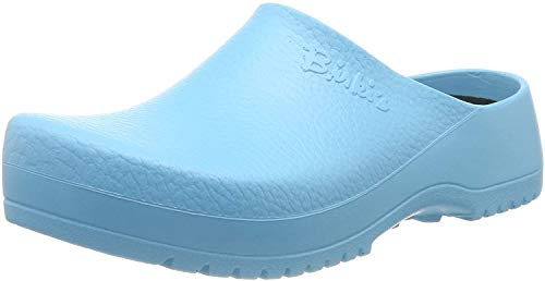Birkenstock - Professional SUPER Damen Clogs, Türkis (Ciel Blue Flower), 35 EU