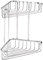 Croydex Stainless Steel Large Corner Shower Caddy - Durable Steel Bathroom Shelves with Chrome Finish for Modern Bathrooms, 2-Tier Shower Corner Shelves, Easy Installation, 5kg Load Capacity