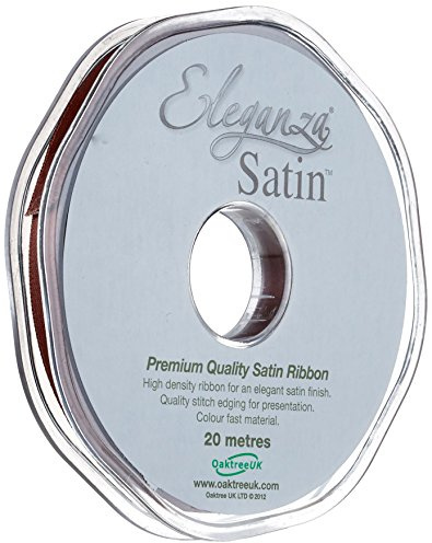 Eleganza Double Faced Satin Ribbon 6mm x 20m Chocolate No.58