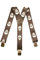 Olata Hosenträger extra starken mit 3 Clips Y-Form, Gedruckt Design - 4cm. Schädel A