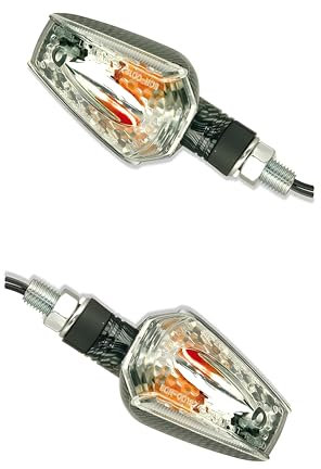 Blinker Set M10 Carbon-Look Beamer klar, kurz (2 Stück)