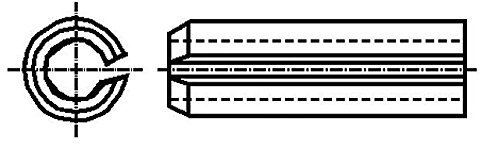 196X M2X14/BN876 Spannstift gehärteter Stahl BN: 876 Ø: 2mm L: 14mm DIN: 1481 BO