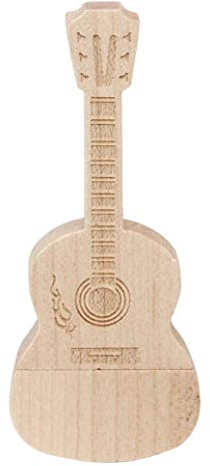 Ulticool - Gitarre Holz 8 GB – USB Stick - Guitar Wood - Memory Stick Data Storage - Pen Drive - Speicherstick – Holz Beige