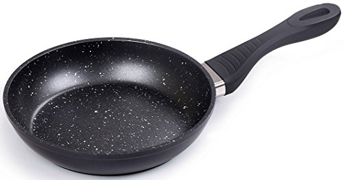 SSW Crispy Natura Pfanne aus Aluminium, Farbe: Schwarz, ideal für gesundes, fettarmes Braten, geeignet für alle gängigen Herdarten, Spülmaschinengeeignet, Durchmesser: 20 cm, 316120