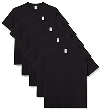 Fruit of the Loom Herren Original T. T-Shirt, Schwarz, XXL (5er Pack)