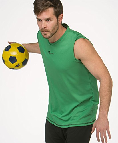 Asioka 184/17 Camiseta de Baloncesto sin Manga, Unisex Adulto, Verde, L