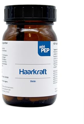 quickPEP Haarkraft Haarkapseln 60 Stk. - Hochwertiger Wirkstoff-Komplex für die Haare mit L-Cystin und Vitamin B6, Mit Zink zum Erhalt normaler Haare