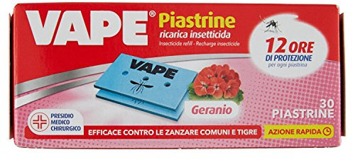 Vape Piastrine Ricarica insetticida geranio 30 piastrine
